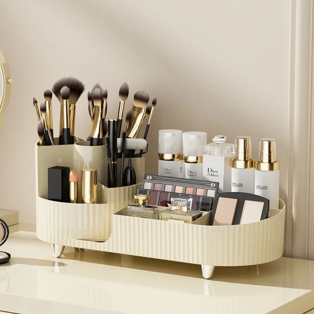 Bathroom Organiser Acrylic Rotating Keeps Tidy - Caspri