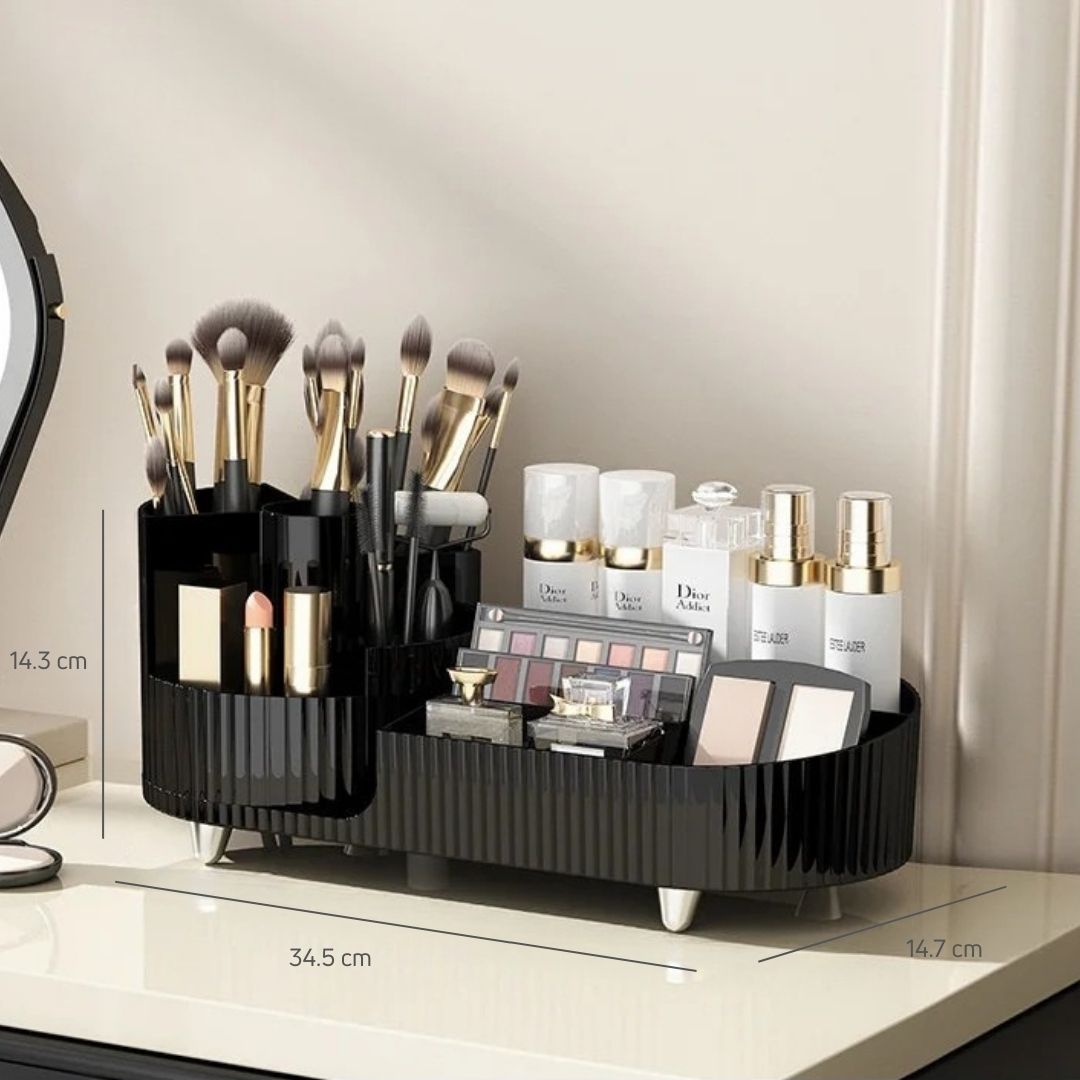 Bathroom Organiser Acrylic Rotating Keeps Tidy - Caspri