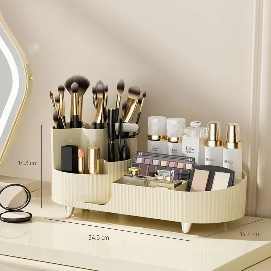 Bathroom Organiser Acrylic Rotating Keeps Tidy - Caspri