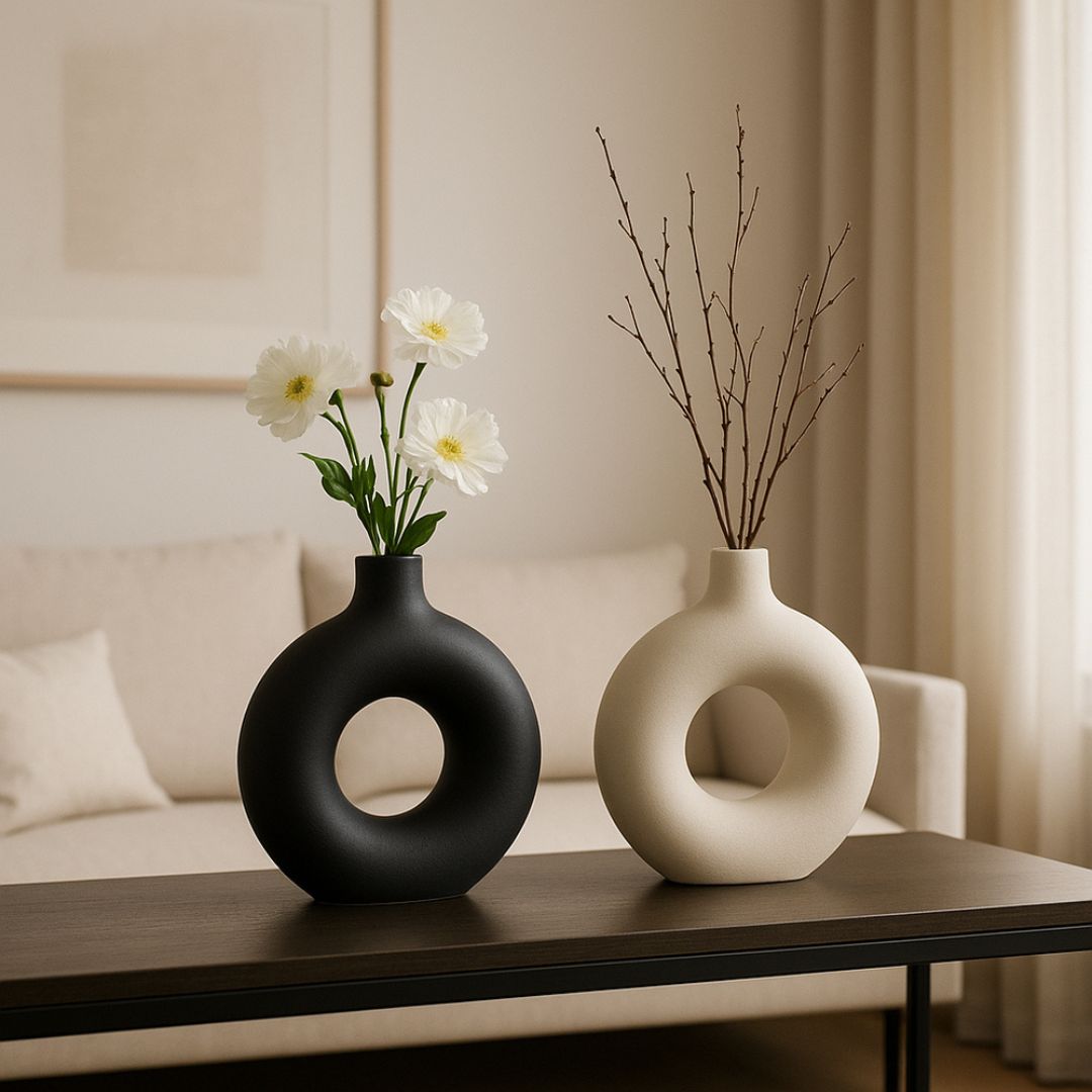 Donut Shape Vase Decorative Small Flower Arrangement – Caspri