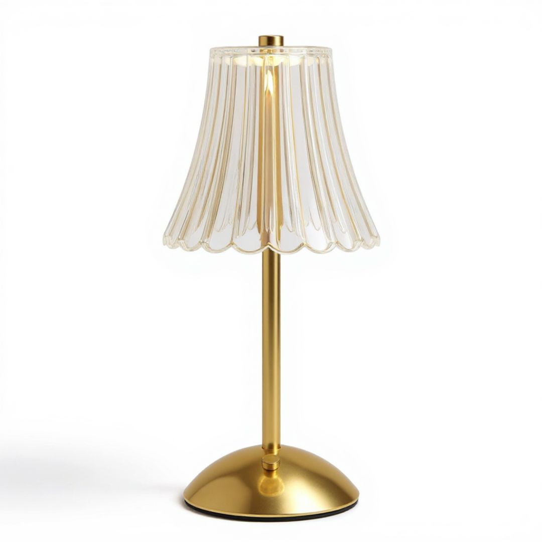 LED Crystal Table Lamp Dimmable Golden Base – Caspri