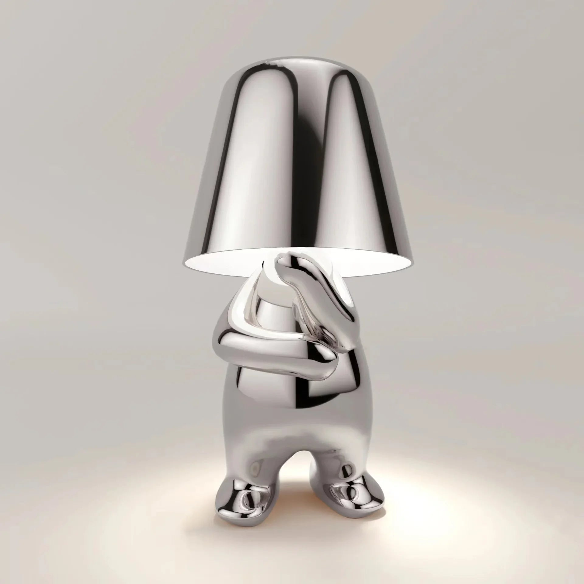 Modern Thinker Statue Desk Lamp, USB Touch Decorative Light – Caspri
