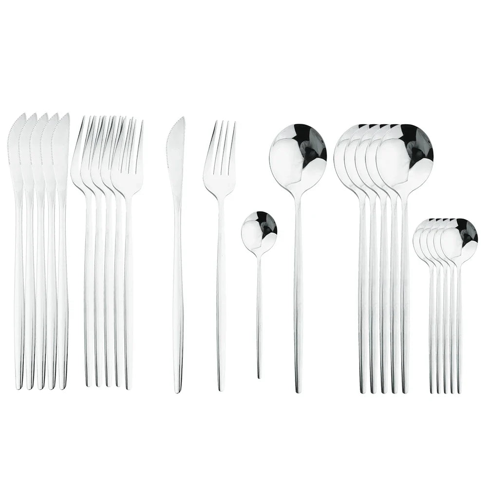 24 Piece Stainless Steel Cutlery Set For Home Entertaining - Caspri
