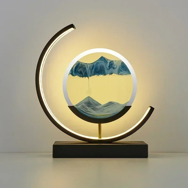 LED Moving Sand Art Table Lamp, 3D Quicksand Night Light – Caspri