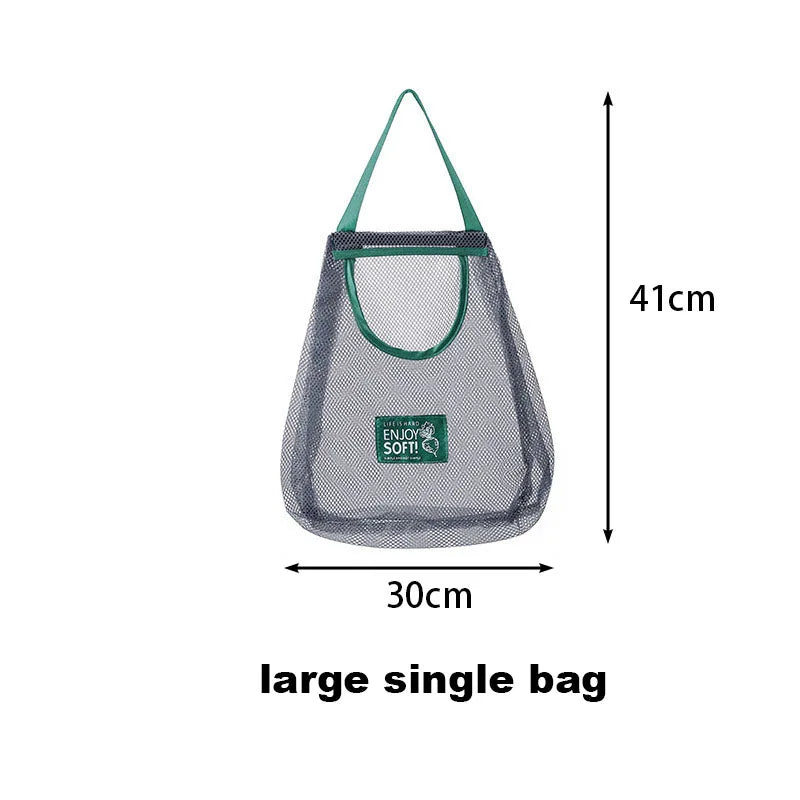 Reusable Kitchen Storage Bags, Hanging Mesh Food Bag with 1 or 2 Compartments – Caspr