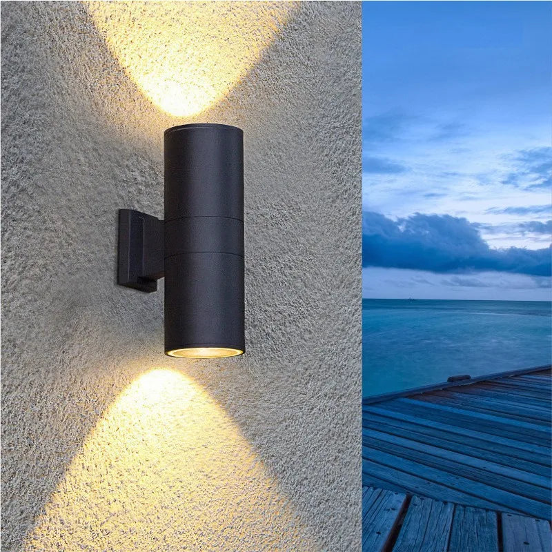Outdoor Double Head Wall Light, Waterproof Aluminium Sconce – Caspri