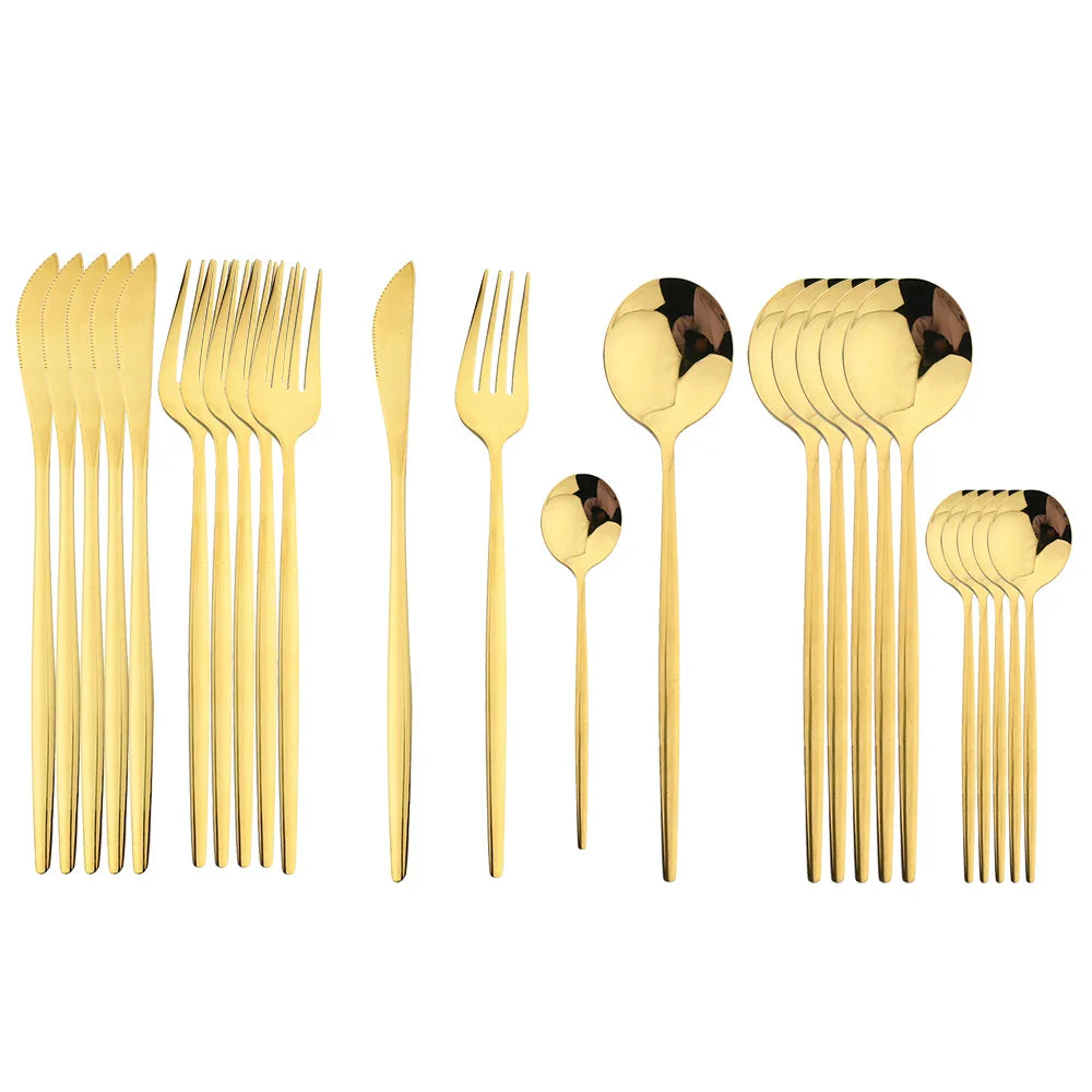 24 Piece Stainless Steel Cutlery Set For Home Entertaining - Caspri