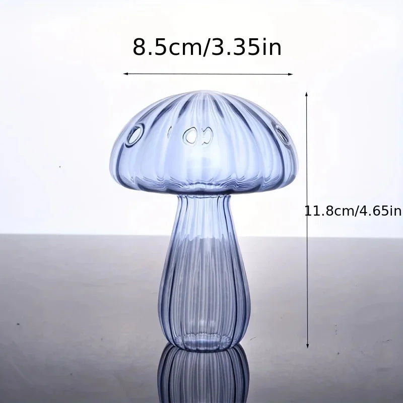 Colourful Glass Mushroom Vase – Flower & Decorative Use - Caspri