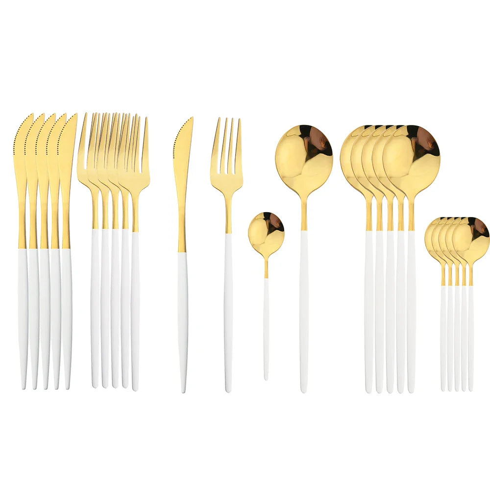 24 Piece Stainless Steel Cutlery Set For Home Entertaining - Caspri