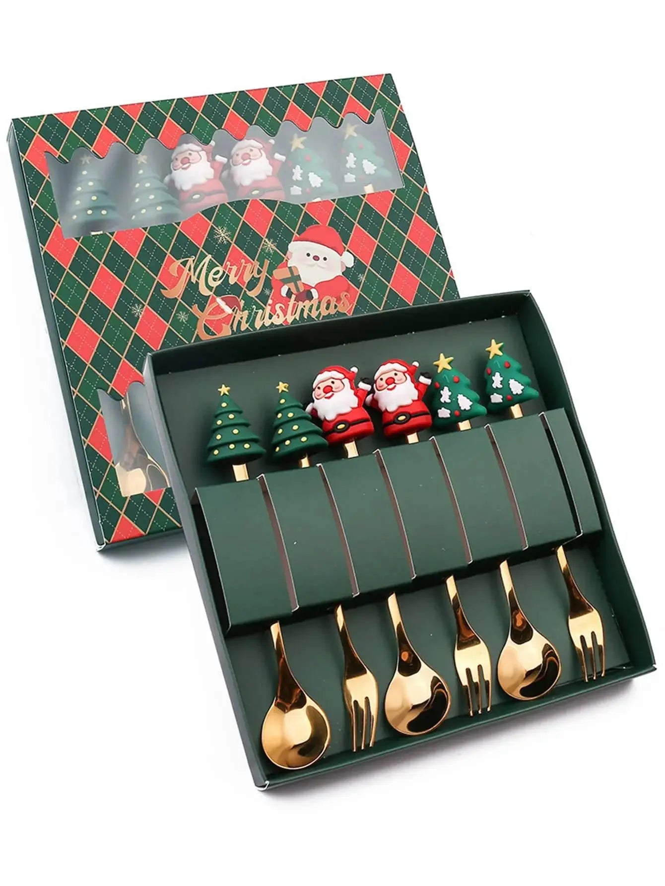Gold Stainless Steel Cutlery Set for Festive Christmas Hosts - Caspri