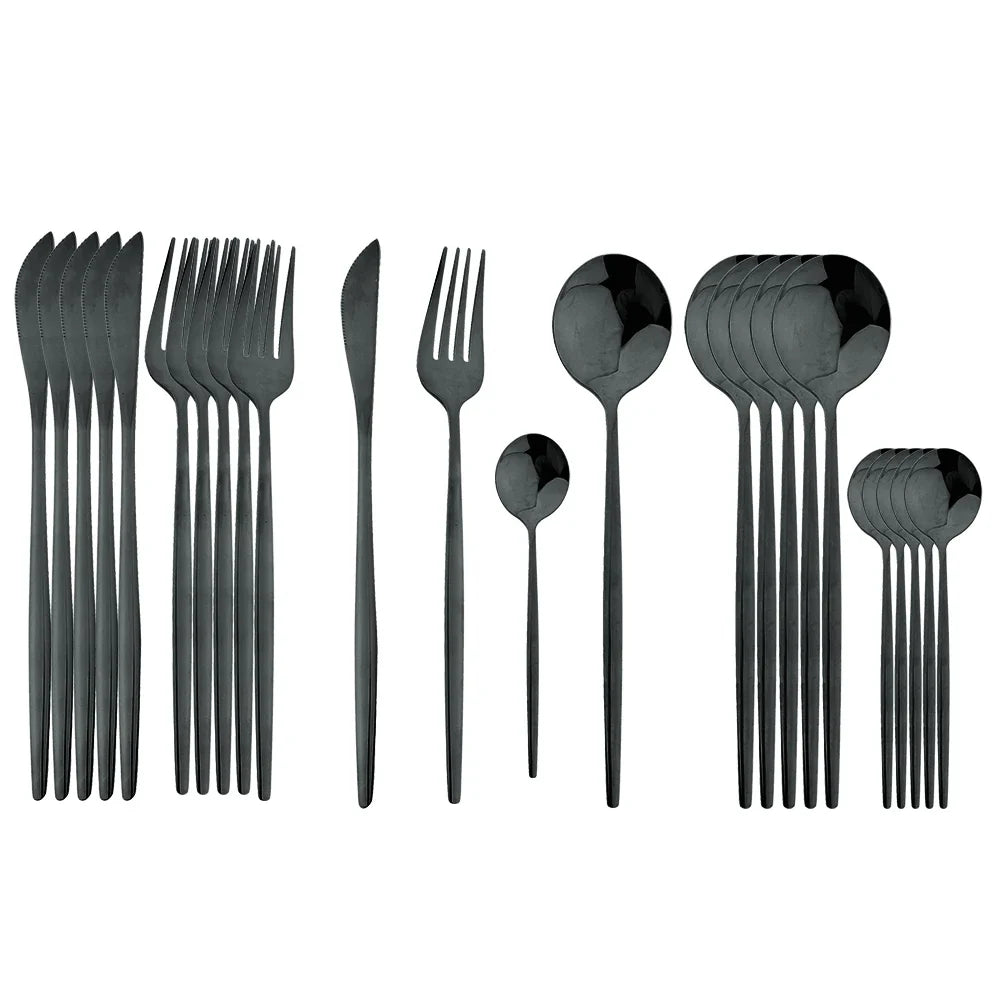 24 Piece Stainless Steel Cutlery Set For Home Entertaining - Caspri