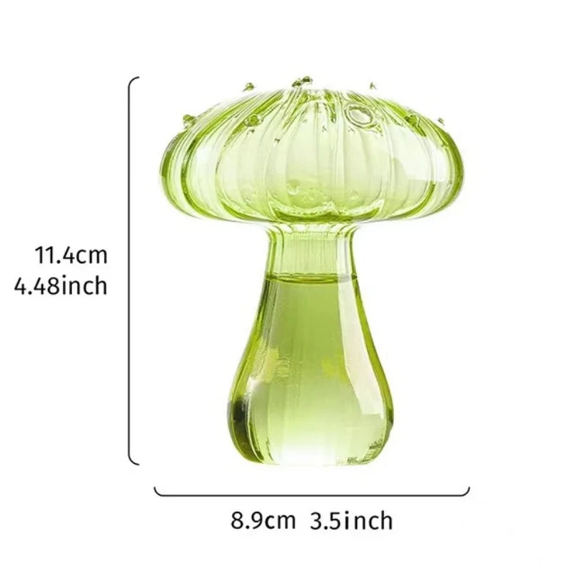 Colourful Glass Mushroom Vase – Flower & Decorative Use - Caspri