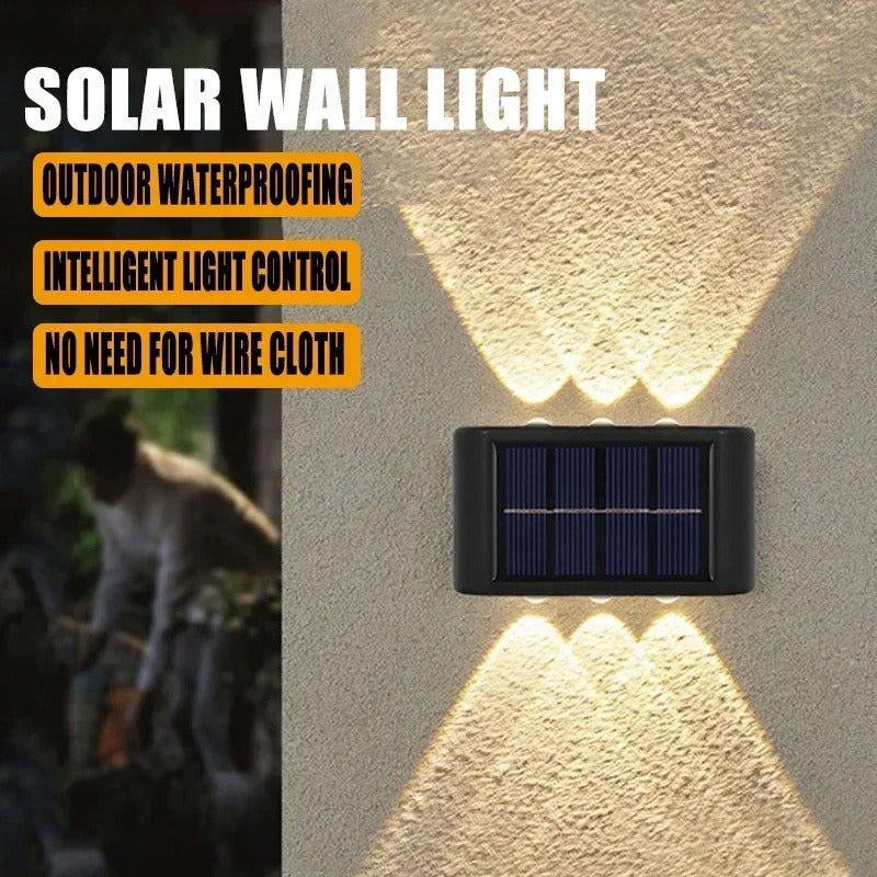 Solar LED Outdoor Wall Light with Dusk to Dawn Sensor | Waterproof Garden & Patio Light
