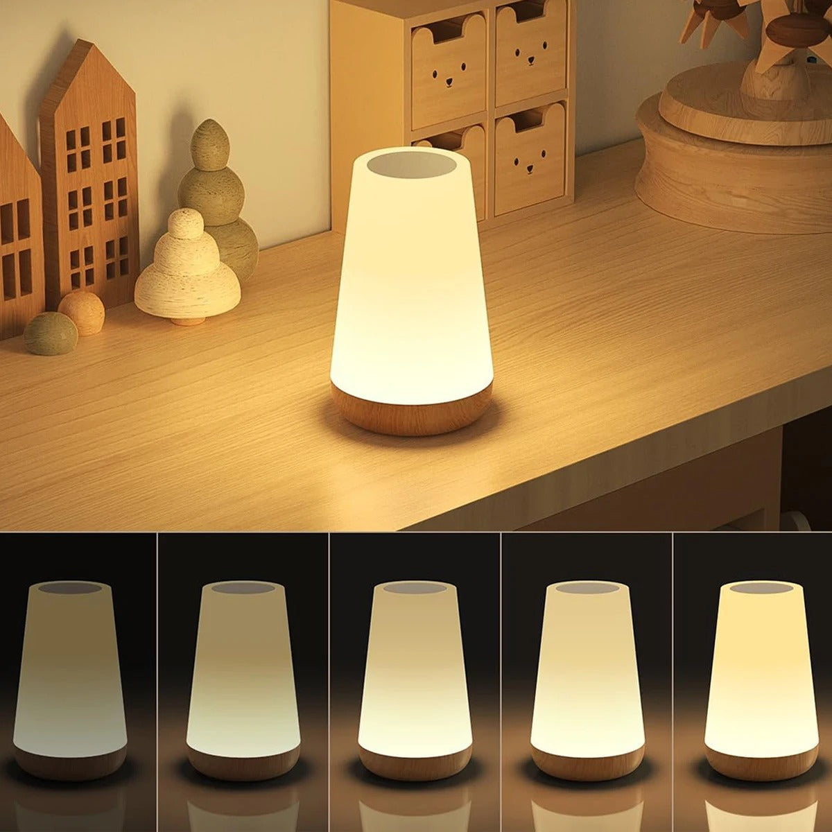 RGB LED Table Lamp with Remote Control | Colour Changing Bedside Night Light
