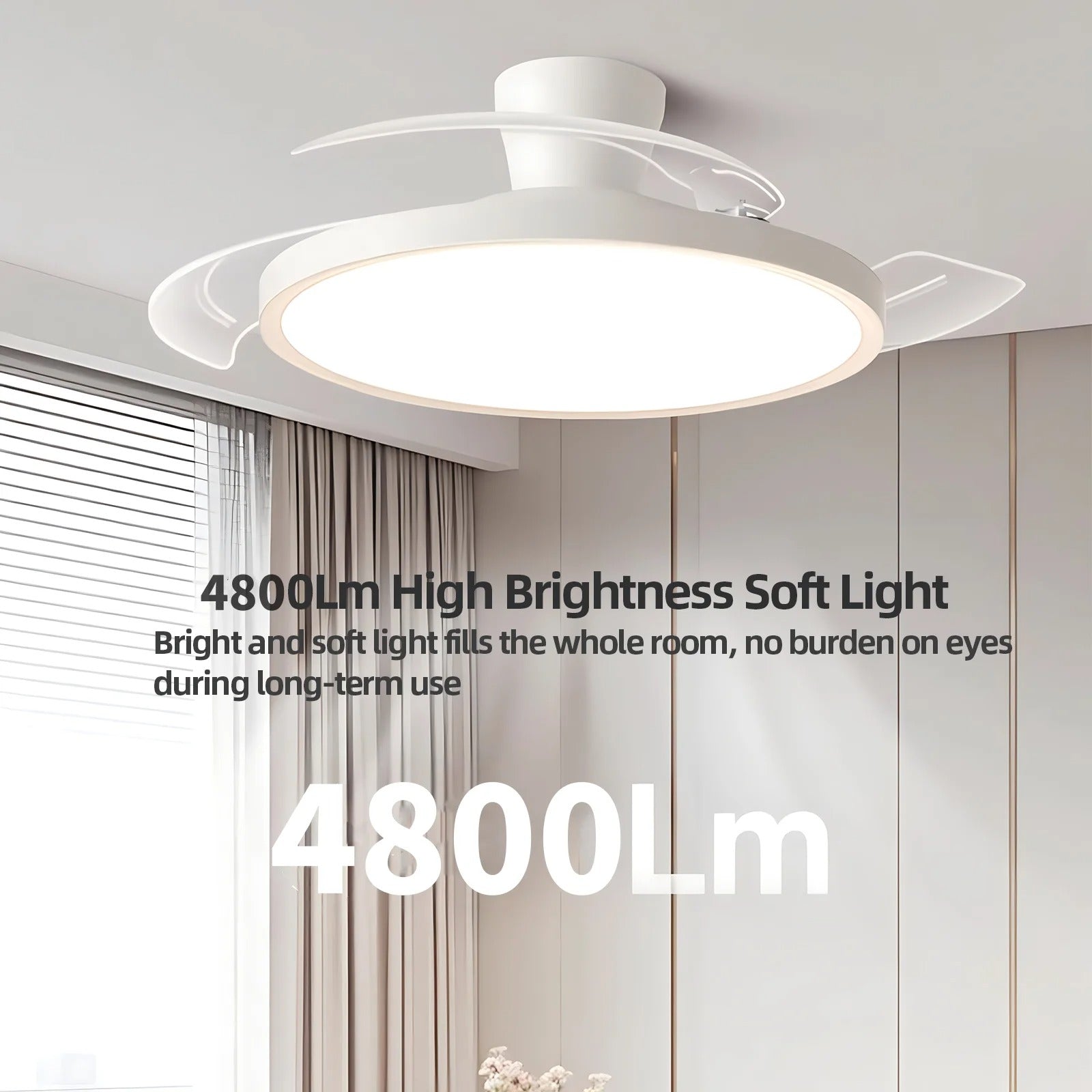 Modern Ceiling Light with Fan & Remote Control – Caspri