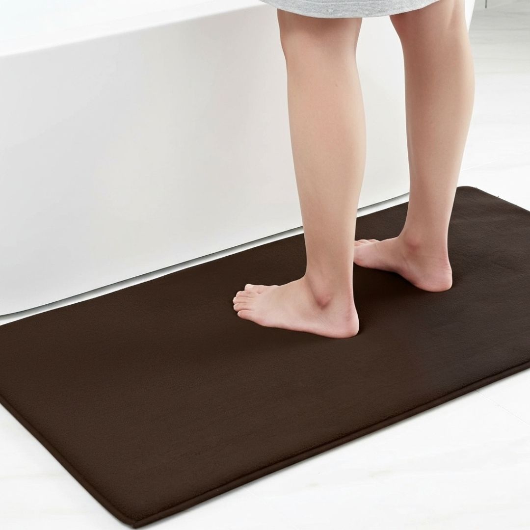 Bathroom Mat Coral Velvet Non Slip Super Absorbent - Caspri