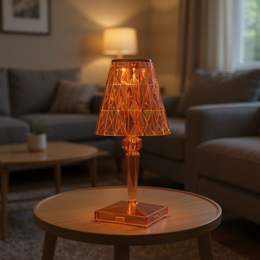 Crystal Diamond LED Desk Lamp Modern USB Rechargeable – Caspri
