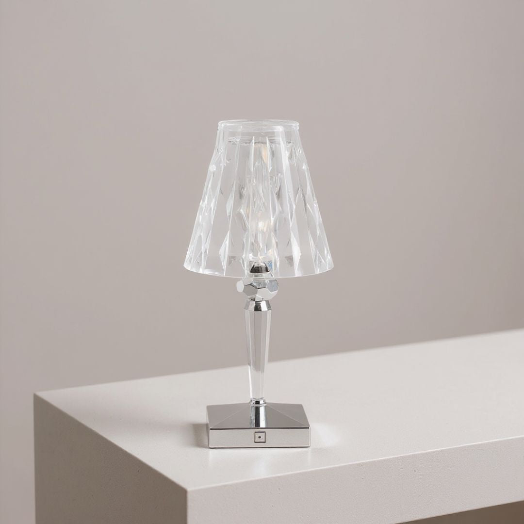 Crystal Diamond LED Desk Lamp Modern USB Rechargeable – Caspri