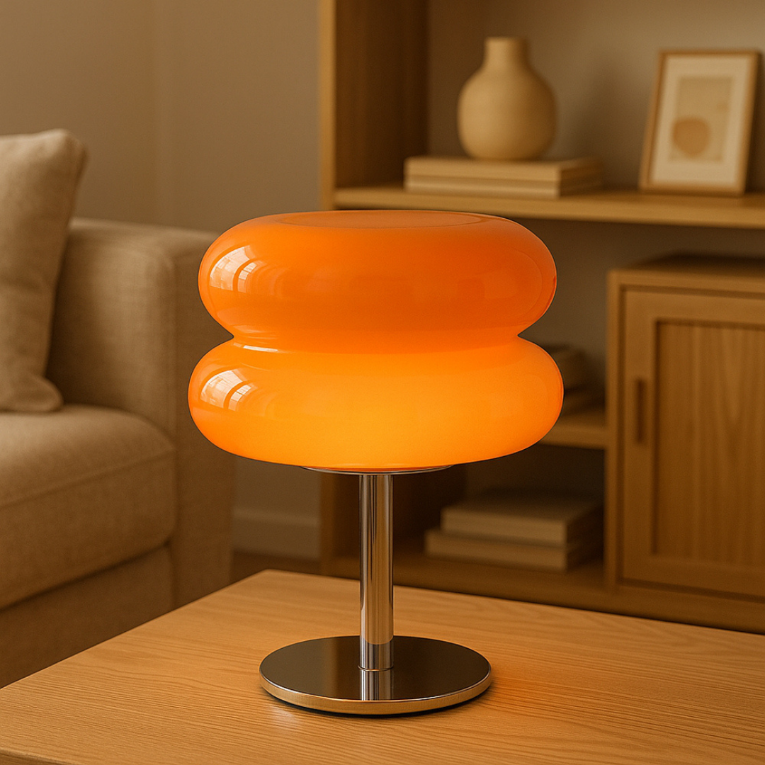 Glass Table Lamp Modern Silver Living Room – Caspri