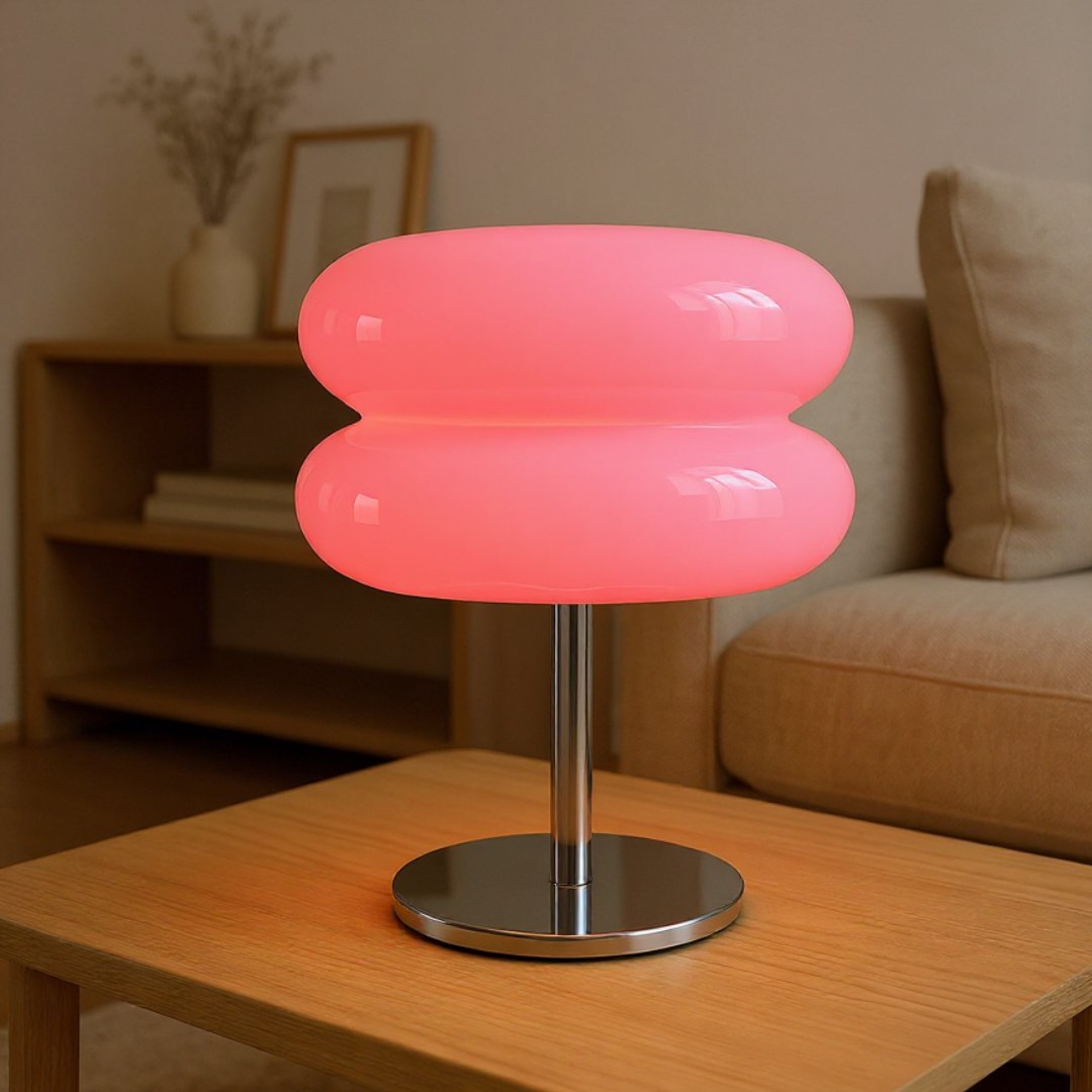 Glass Table Lamp Modern Silver Living Room – Caspri