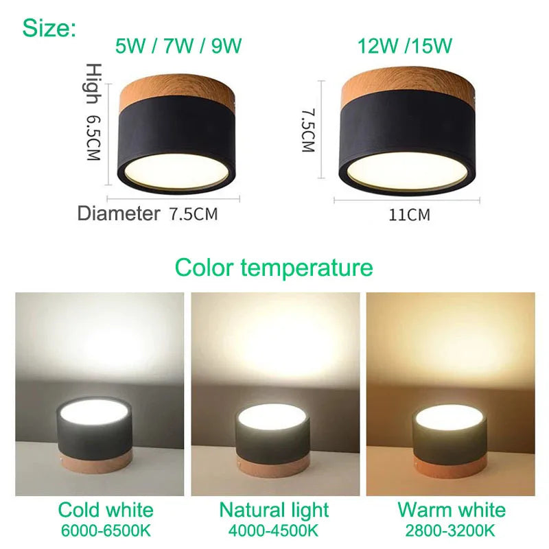 LED Downlight Dimmable Surface Mounted Spotlight, Modern Aluminium – Caspri