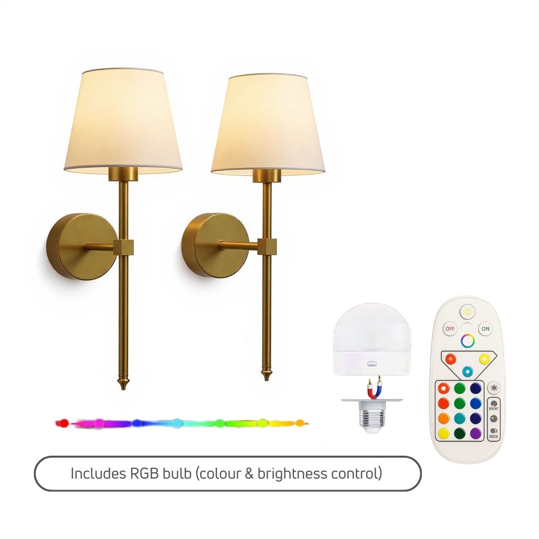 LED Wall Lamp Rechargeable Golden Remote Control – Caspri