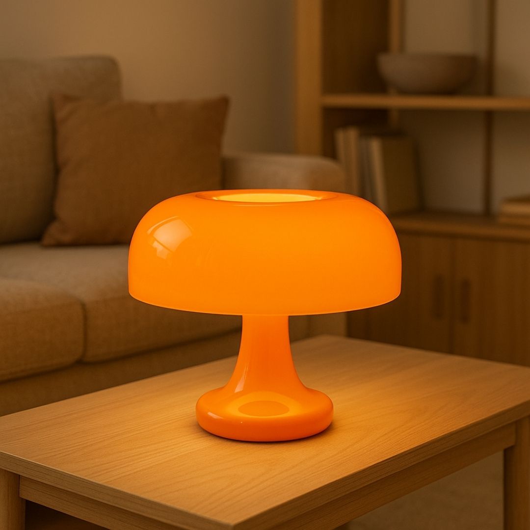 LED Mushroom Table Lamp Modern Ivory Bedroom – Caspri
