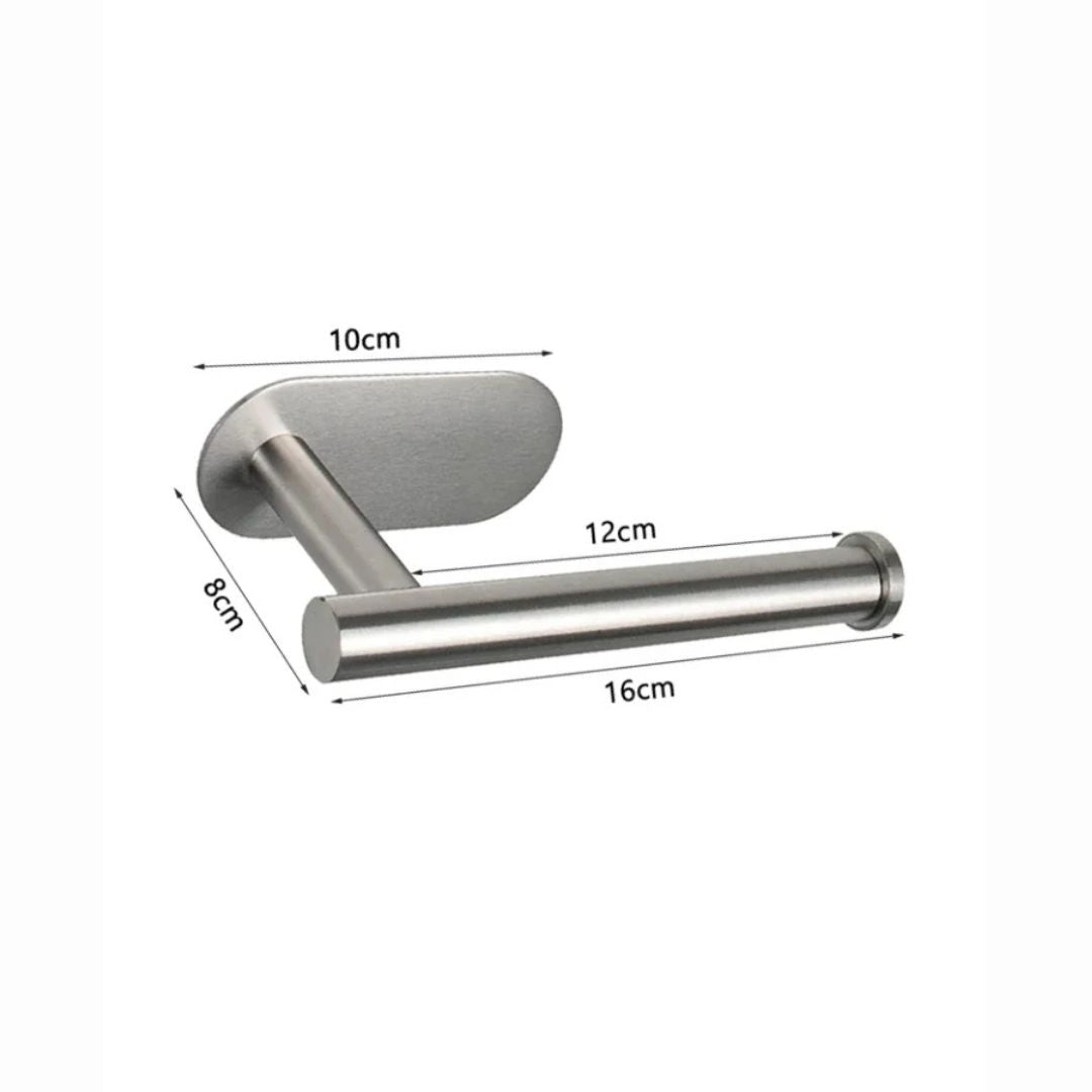 No-Punching Wall Mounted Toilet Paper Holder Stainless Steel – Caspri
