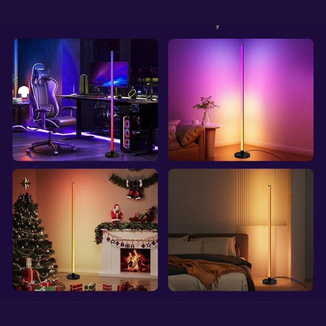 RGB Floor Lamp with Remote & App Control, 16 Colours – Caspri