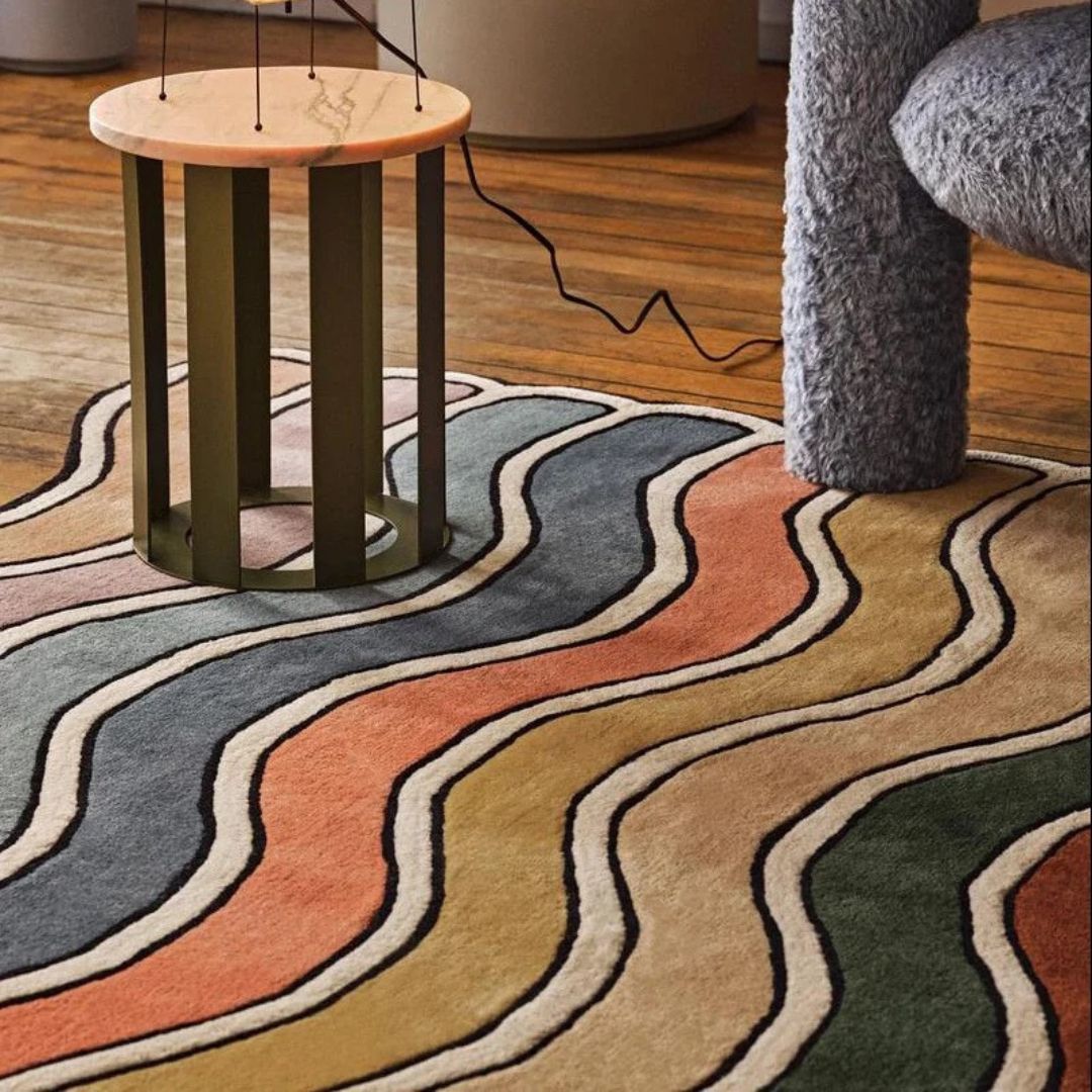 Rainbow Plush Rug Soft Non Slip Living Room Carpet – Caspri