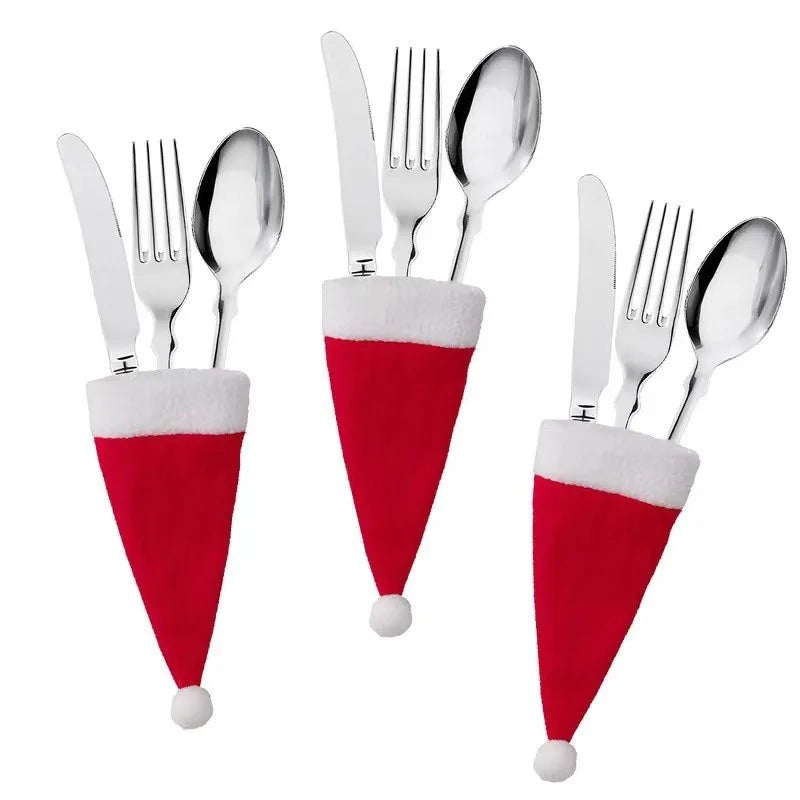 Christmas Table Decor Kit With Cutlery Protection For Hosts - Caspri