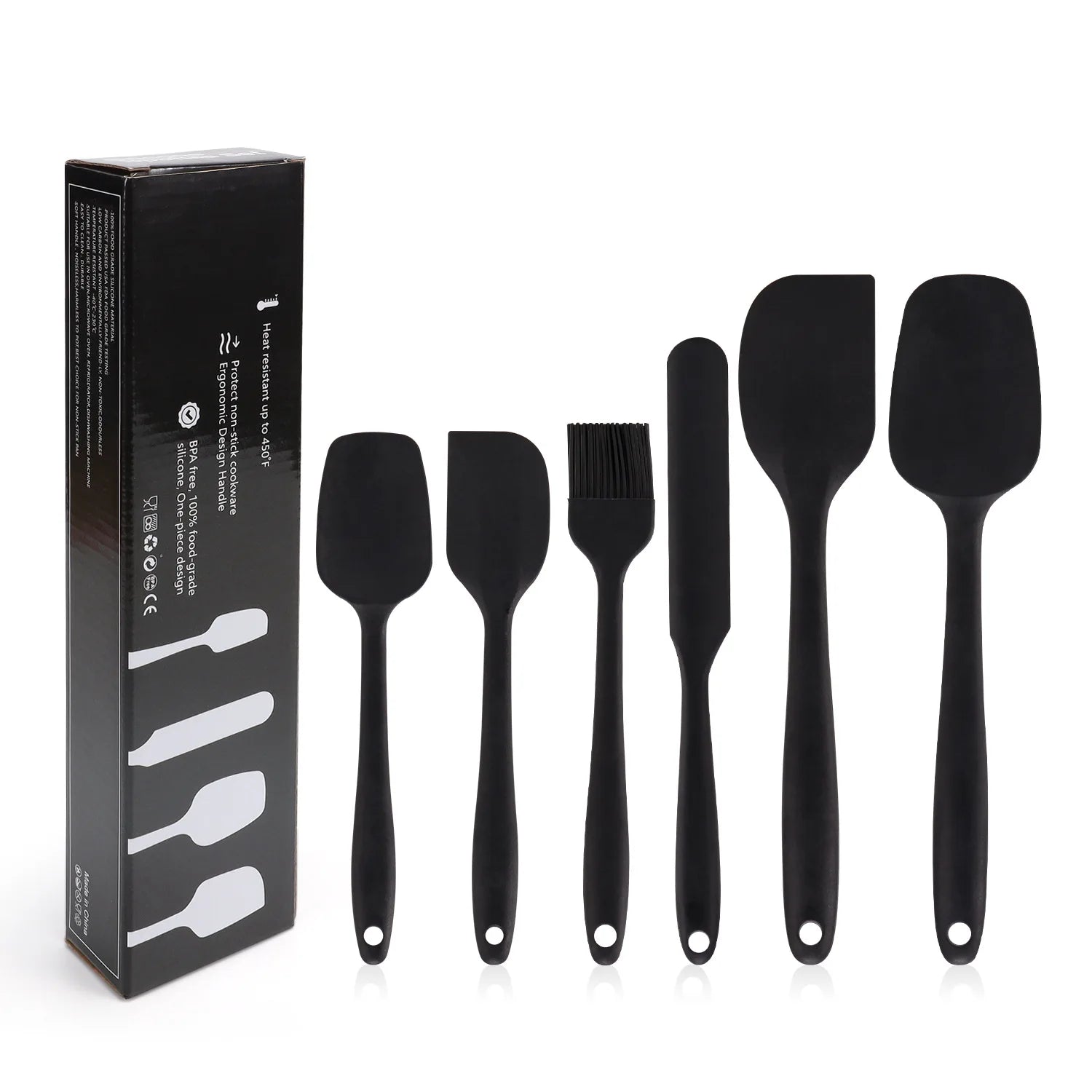 Silicone Kitchen Utensils Set, 6-Piece Heat-Resistant Cooking Tools – Caspri