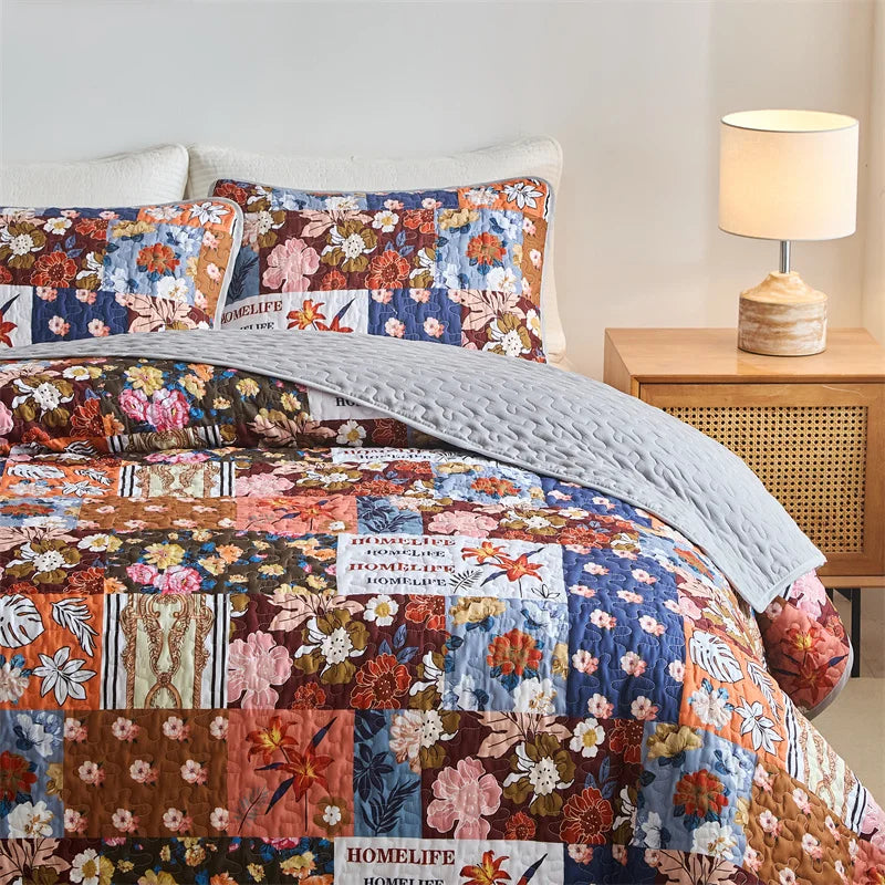 Bedding Set Cosy Microfibre King Size Patchwork - Caspri