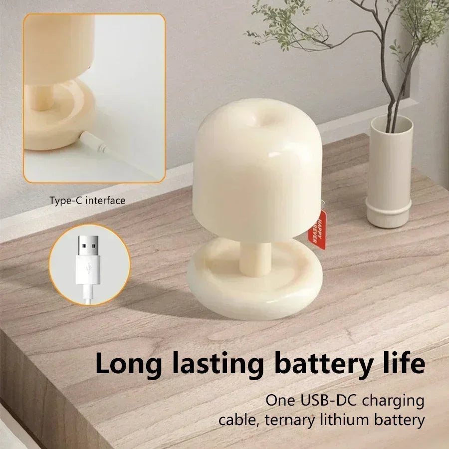 Mini Sunset Lamp USB Rechargeable, Mushroom Style LED Night Light – Caspri