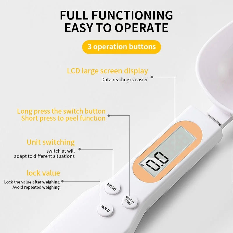 Digital Spoon Scale Kitchen Measuring up to 500g – Caspri