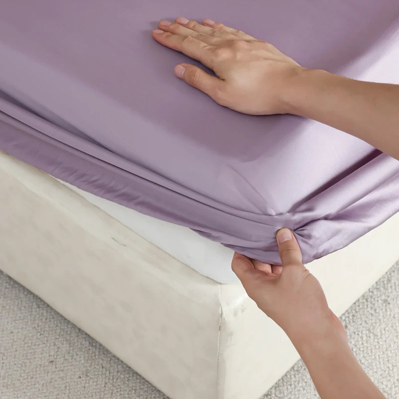 Luxury Mulberry Silk Fitted Sheet, Smooth Elastic Bed Cover – Caspri