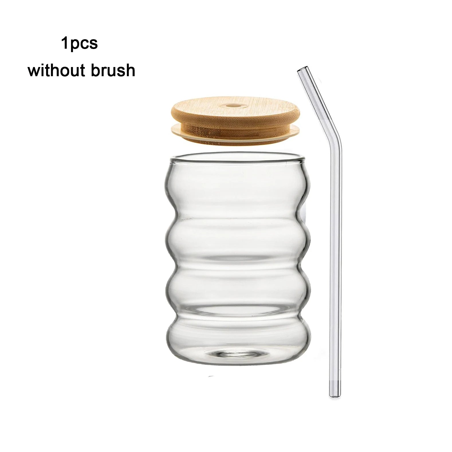 Glass Cup with Straw Heatproof Reusable – Caspri