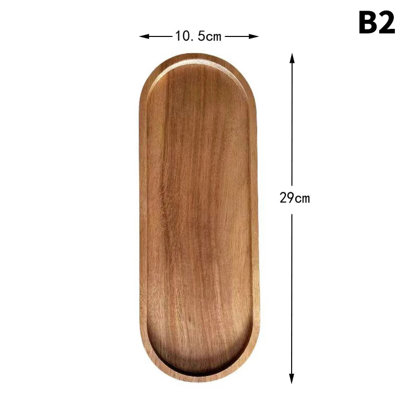 Wooden Serving Tray Plate Multi-Purpose Kitchen – Caspri