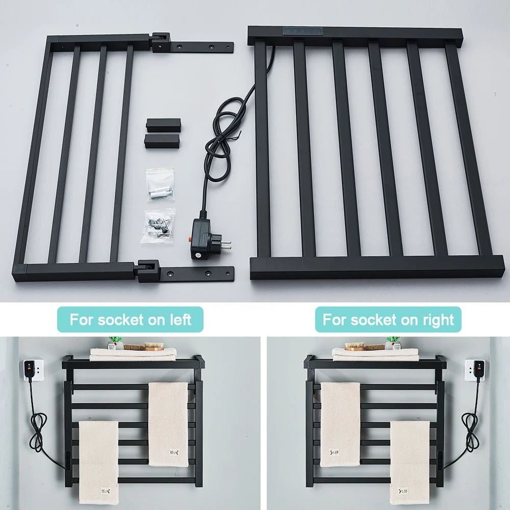 Smart Electric Heated Towel Rack with Digital Display – Caspri