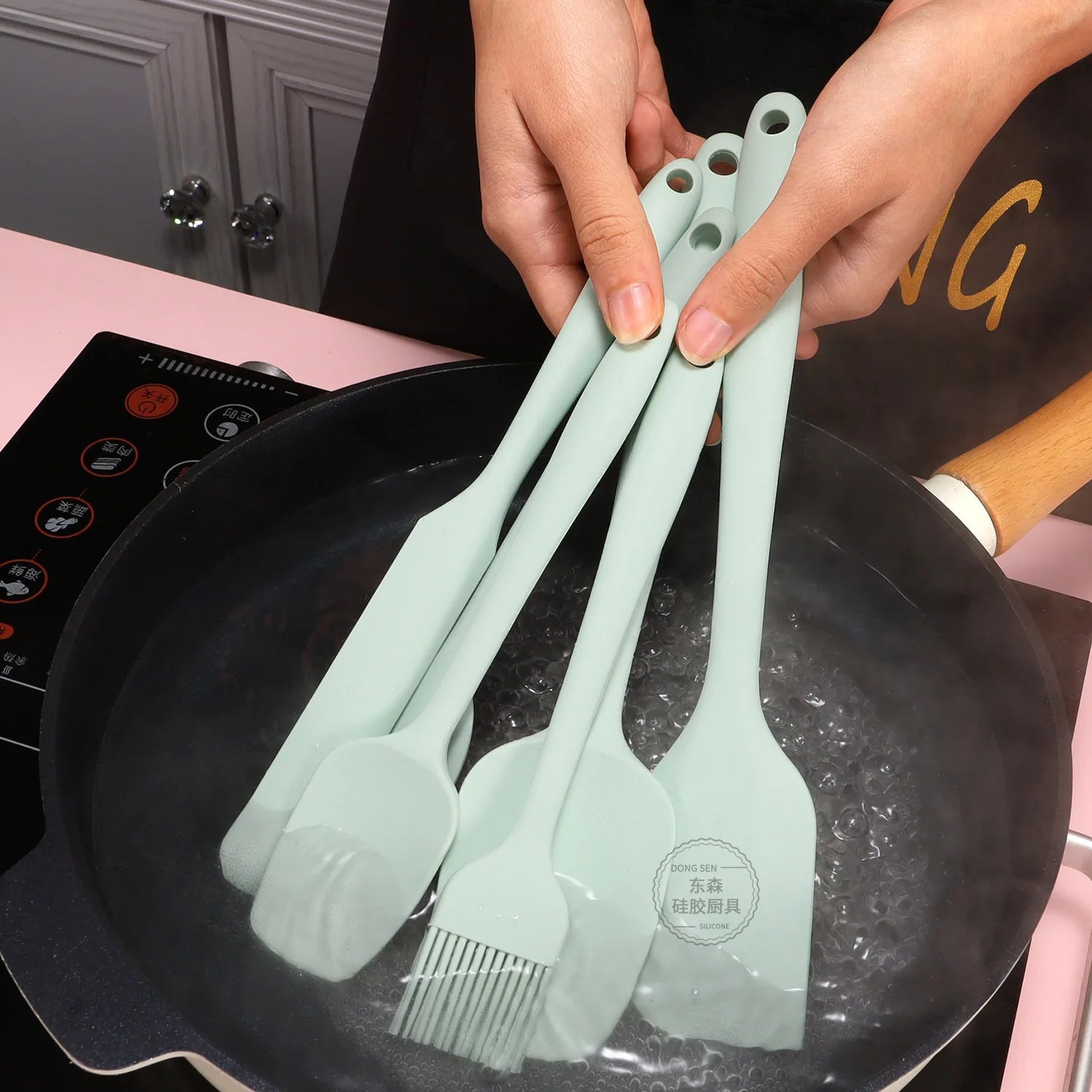Silicone Kitchen Utensils Set, 6-Piece Heat-Resistant Cooking Tools – Caspri