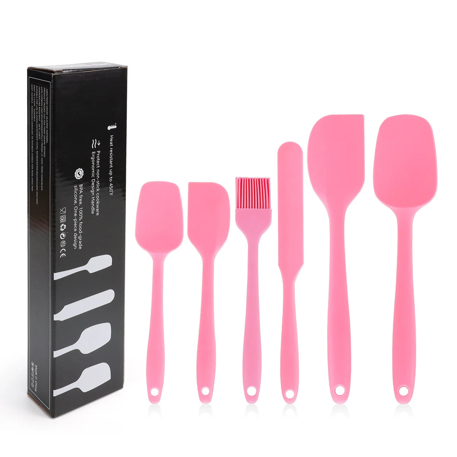 Silicone Kitchen Utensils Set, 6-Piece Heat-Resistant Cooking Tools – Caspri