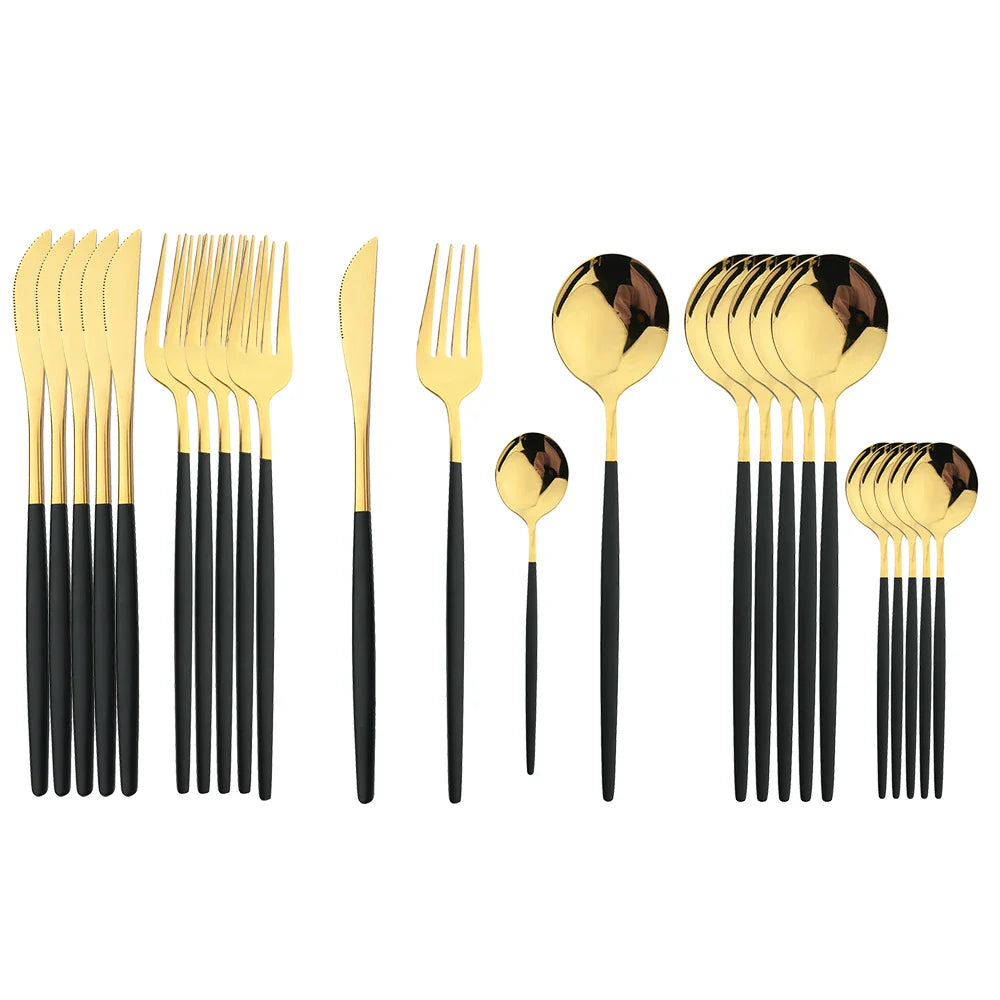 24 Piece Stainless Steel Cutlery Set For Home Entertaining - Caspri