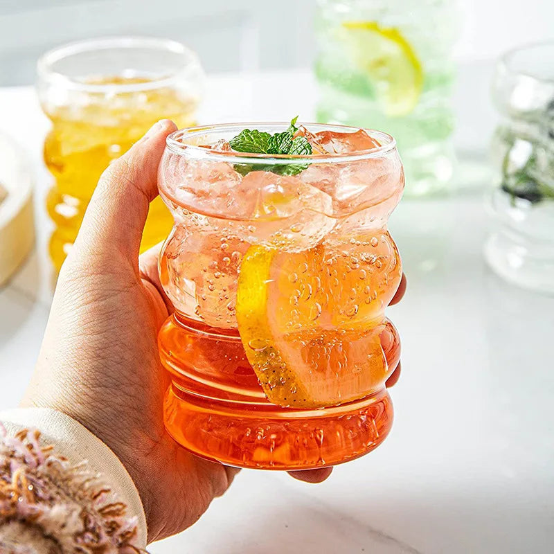 Glass Cup with Straw Heatproof Reusable – Caspri