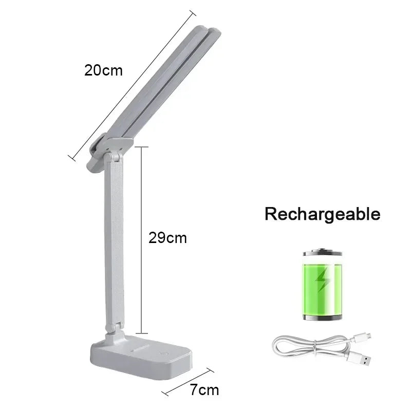 USB Rechargeable LED Desk Lamp, Foldable & Dimmable – Caspri