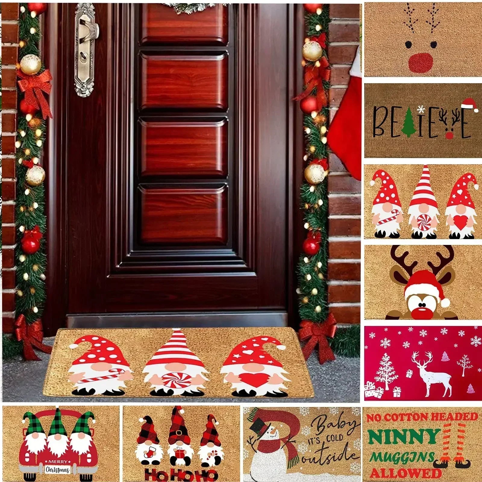 Christmas Doormats 40x60cm Decor For Homes Festive Charm - Caspri