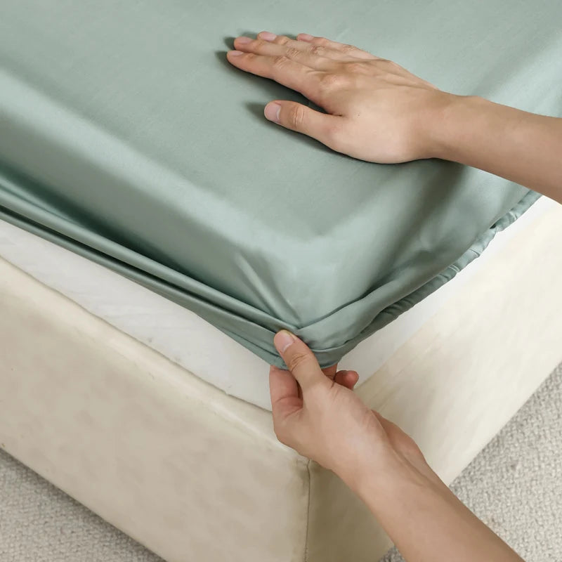 Luxury Mulberry Silk Fitted Sheet, Smooth Elastic Bed Cover – Caspri