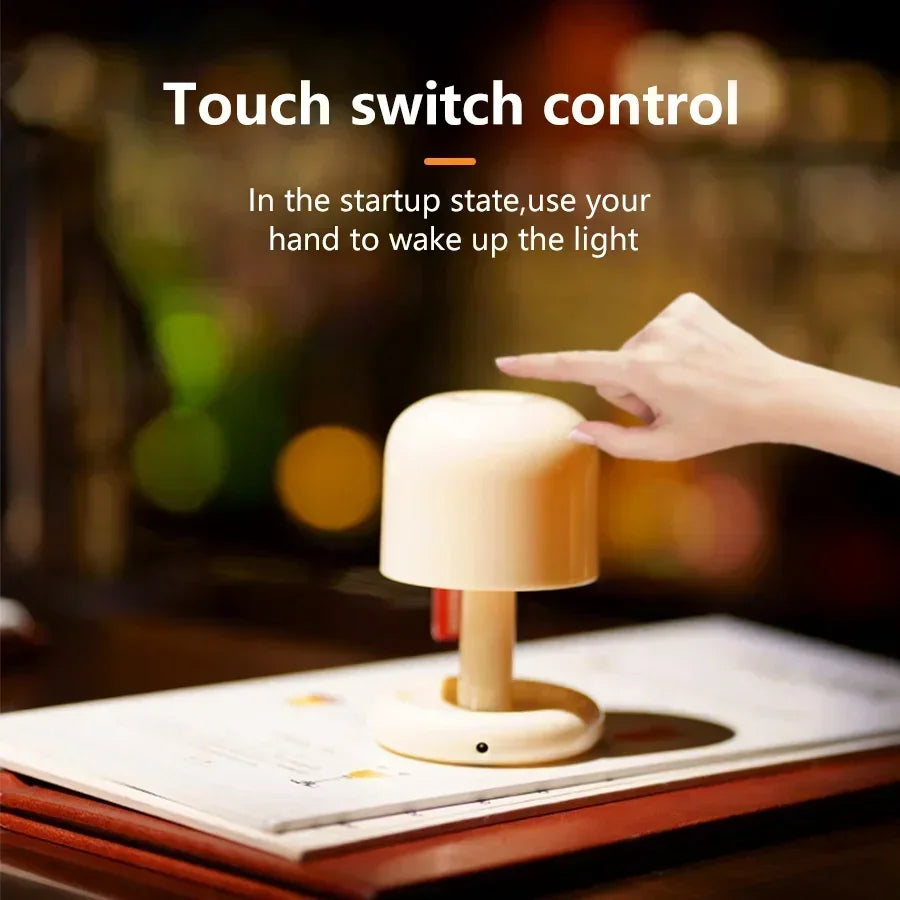 Mini Sunset Lamp USB Rechargeable, Mushroom Style LED Night Light – Caspri