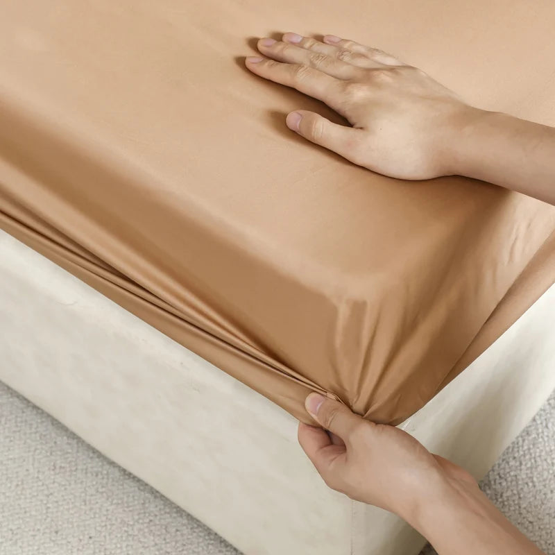 Luxury Mulberry Silk Fitted Sheet, Smooth Elastic Bed Cover – Caspri