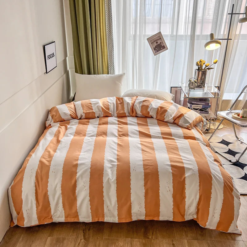 Striped Duvet Cover, Modern Skin-Friendly Bed Linen – Caspri