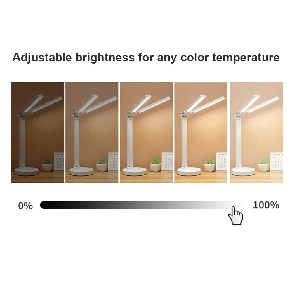 USB Rechargeable LED Desk Lamp, Foldable & Dimmable – Caspri